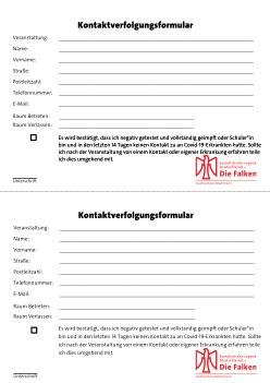 Vorschau Kontaktverfolgung